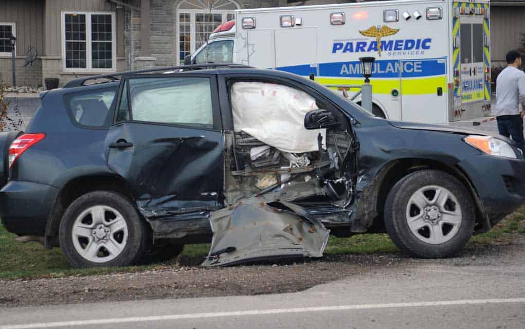 Collision prompts emergency response