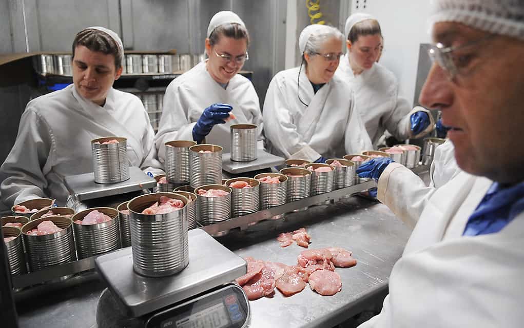 Plenty of volunteers for this meaty, hands-on activity