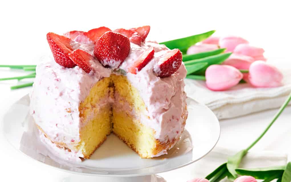 What’s red and white and delicious all over?