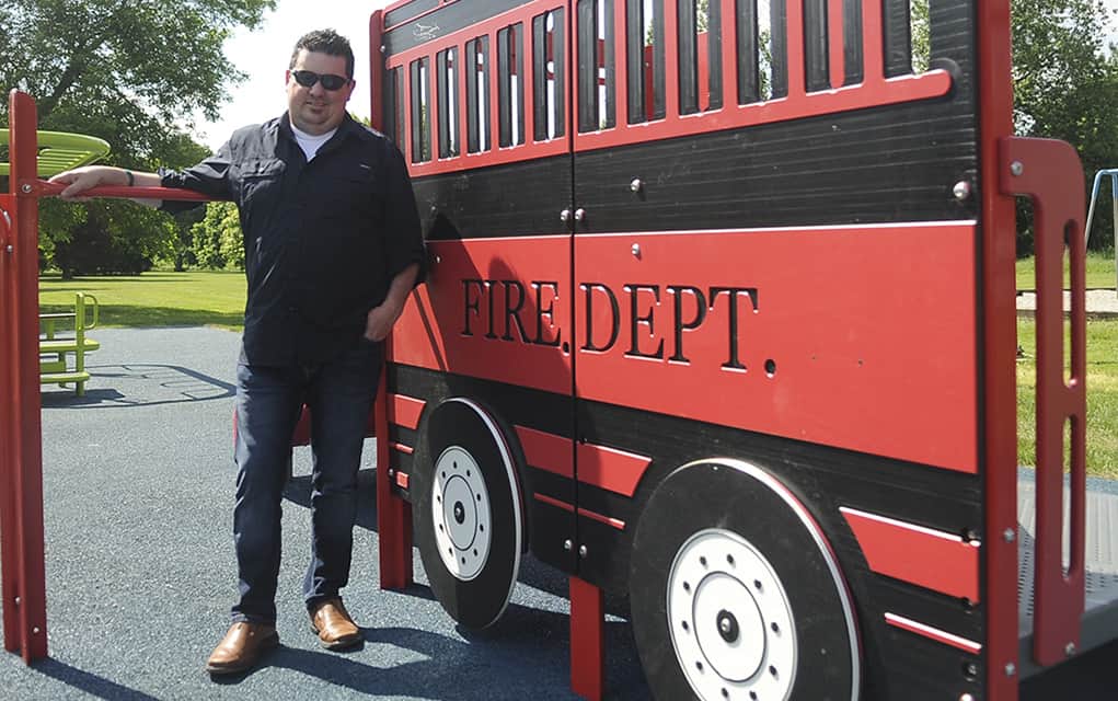 Playground piece honours Elmira firefighter’s memory