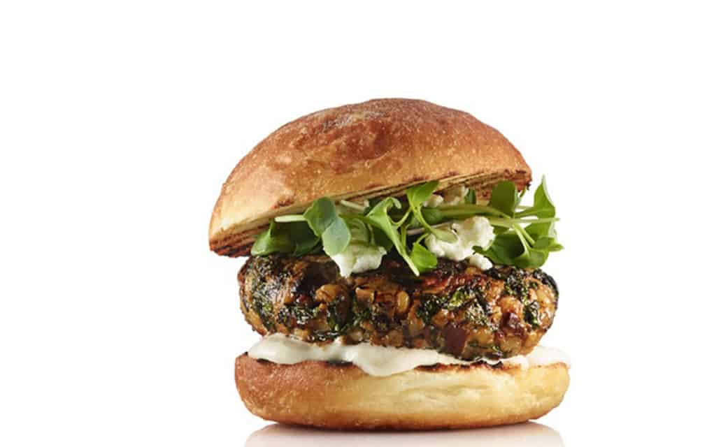 Mushrooms, not meat, are the star of these burgers