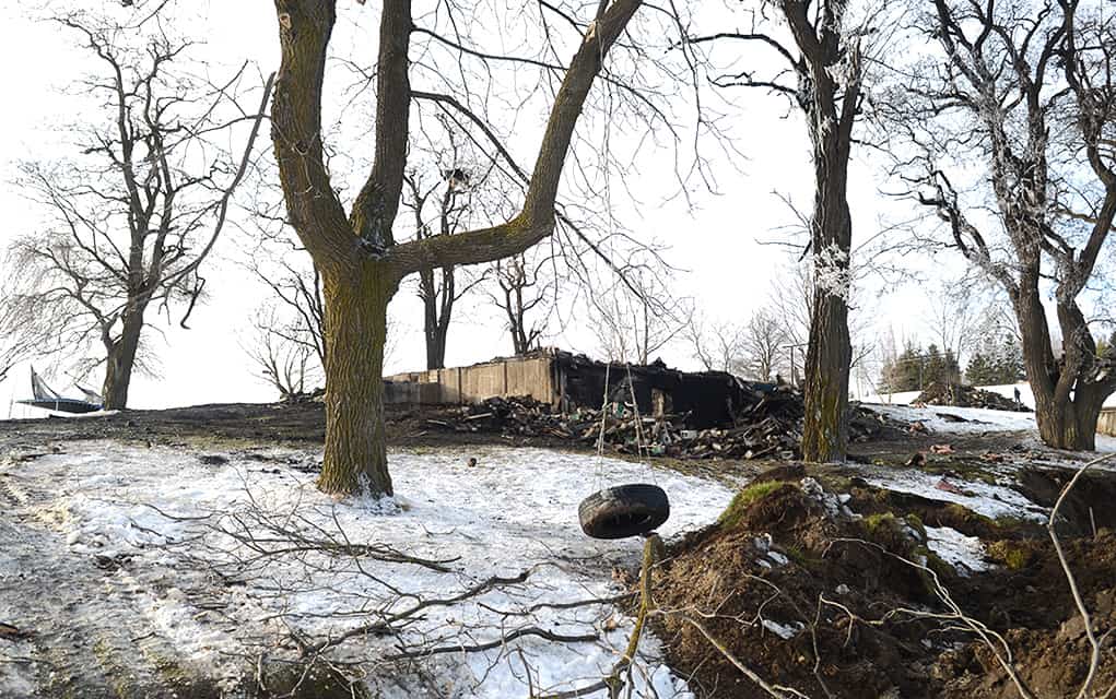 Fire levels home in Wellesley