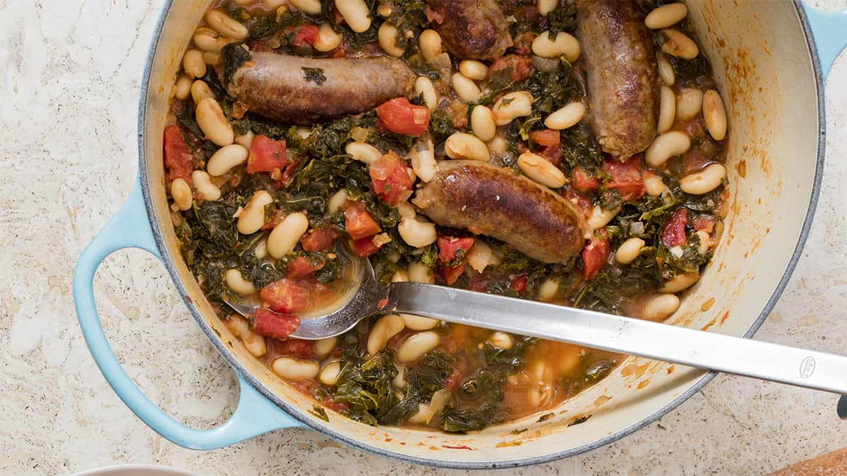 A quick, rustic, one-pan dinner