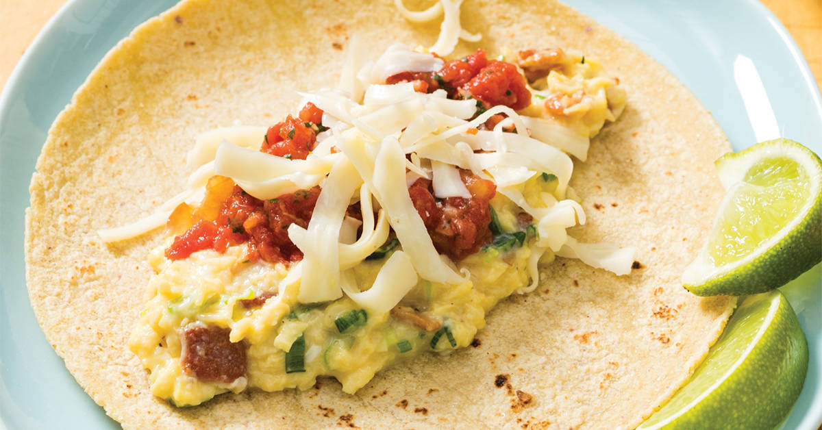 These tacos are a tasty and filling way to start your day