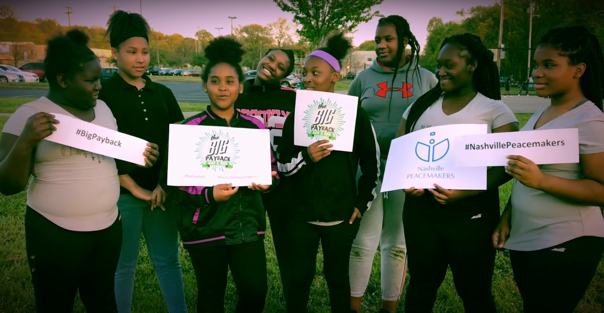 Young Black women speak out in a video for Nashville Peacemakers