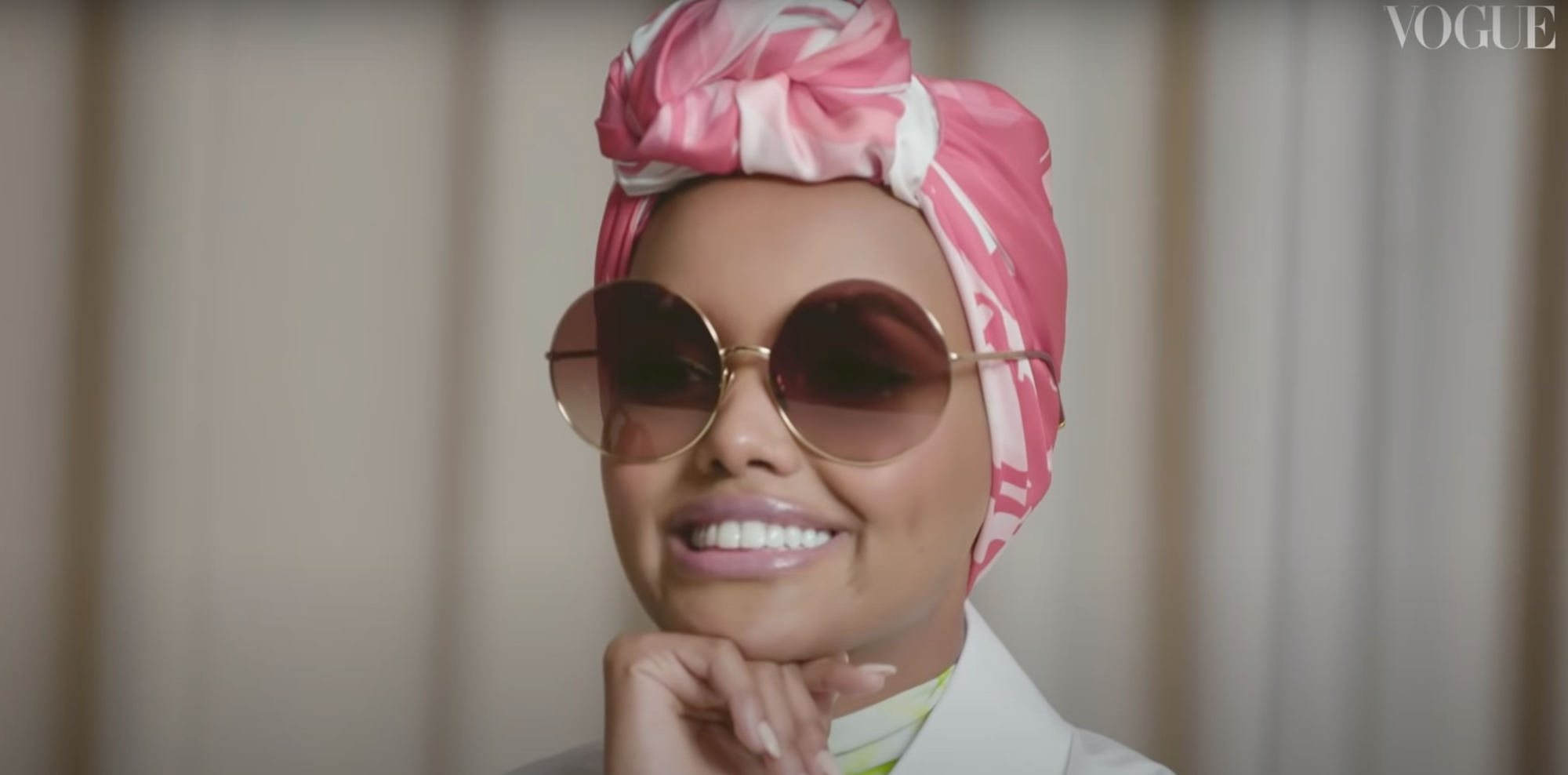 Halima Aden in a video ad for Vogue