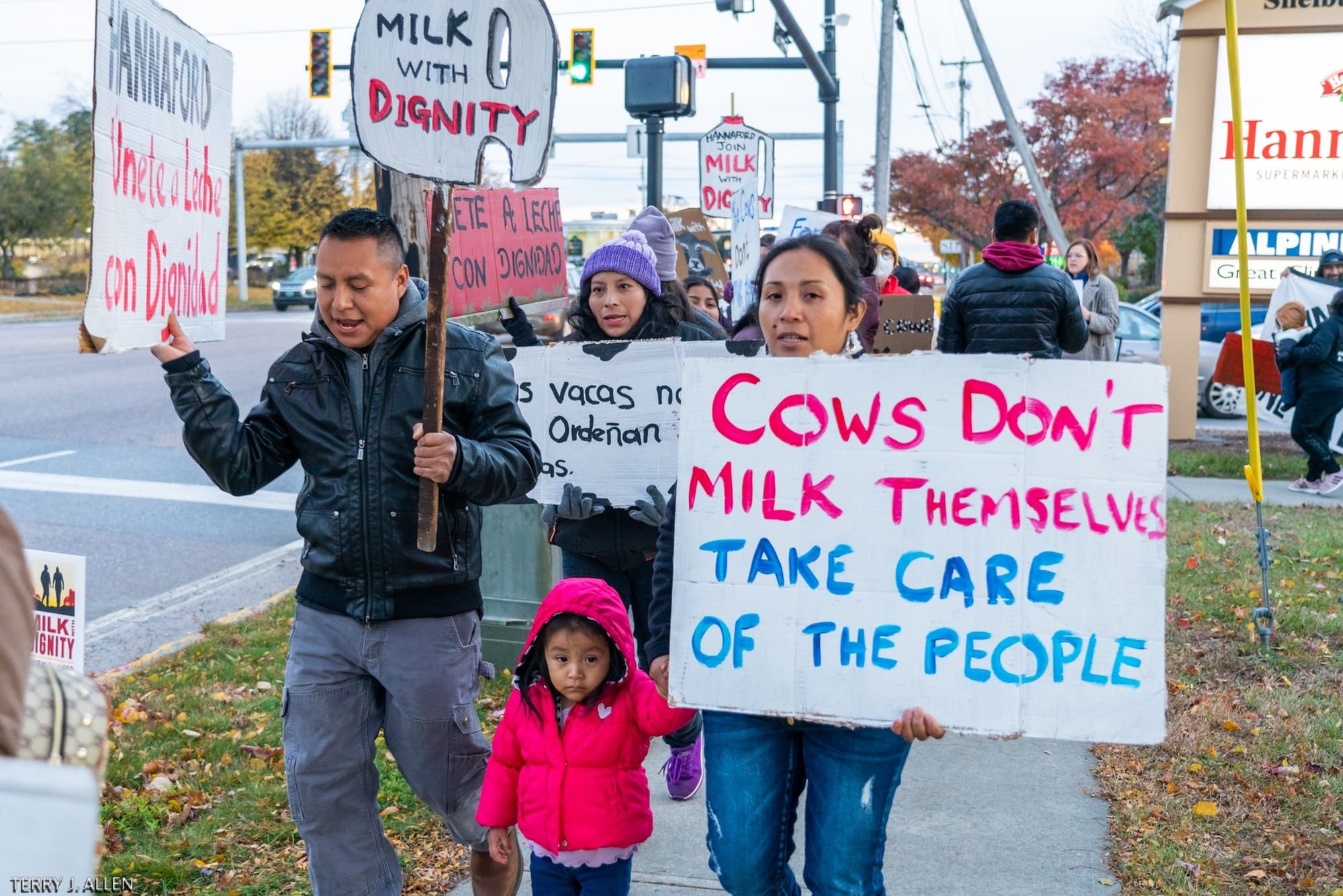 Vermont dairy farmers are calling on Hannaford Supermarkets to join the Milk with Dignity program