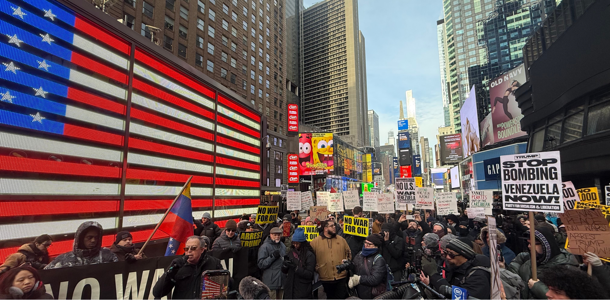 Abduction for oil: Anti-war protesters and scholars condemn U.S. coup in Venezuela