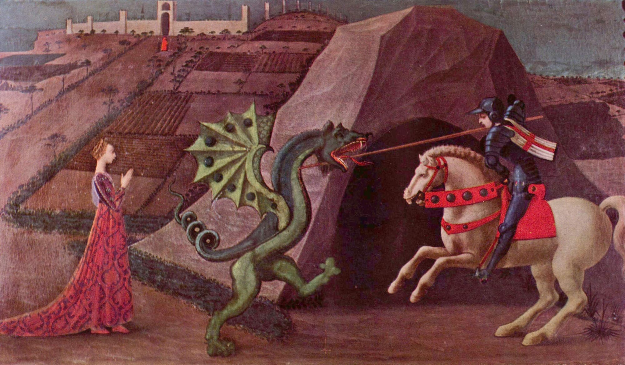 San Jorge y el dragón, de Paolo Uccello (1456, National Gallery, Londres)