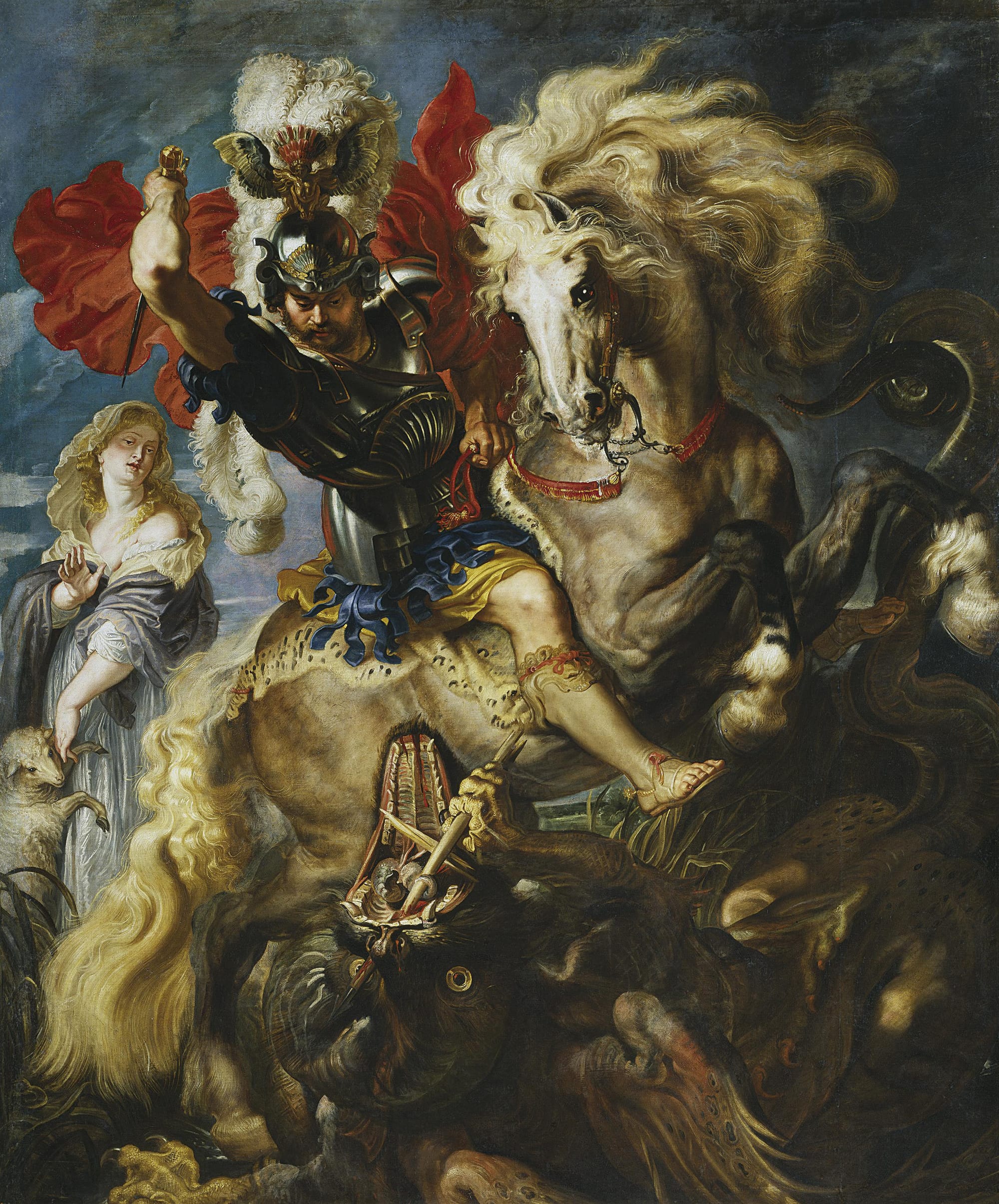 San Jorge y el dragón, de Peter Paul Rubens (1606–08, Museo del Prado, Madrid)