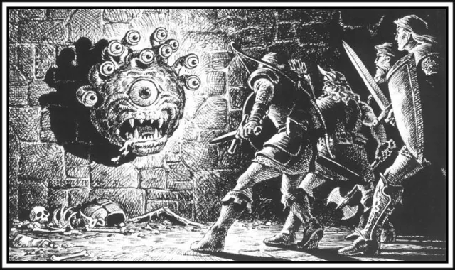 Beholder vs Jugadores, parte del imaginario de Dungeons & Dragons