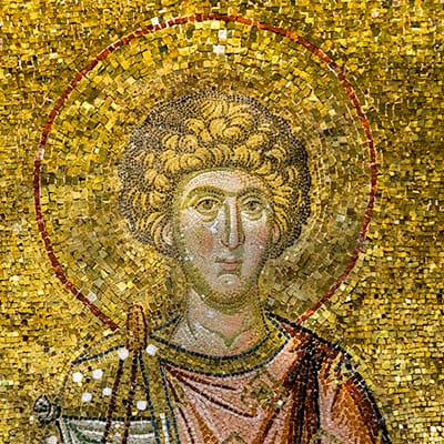 Mosaico bizantino en la Iglesia de Chora, Estambul