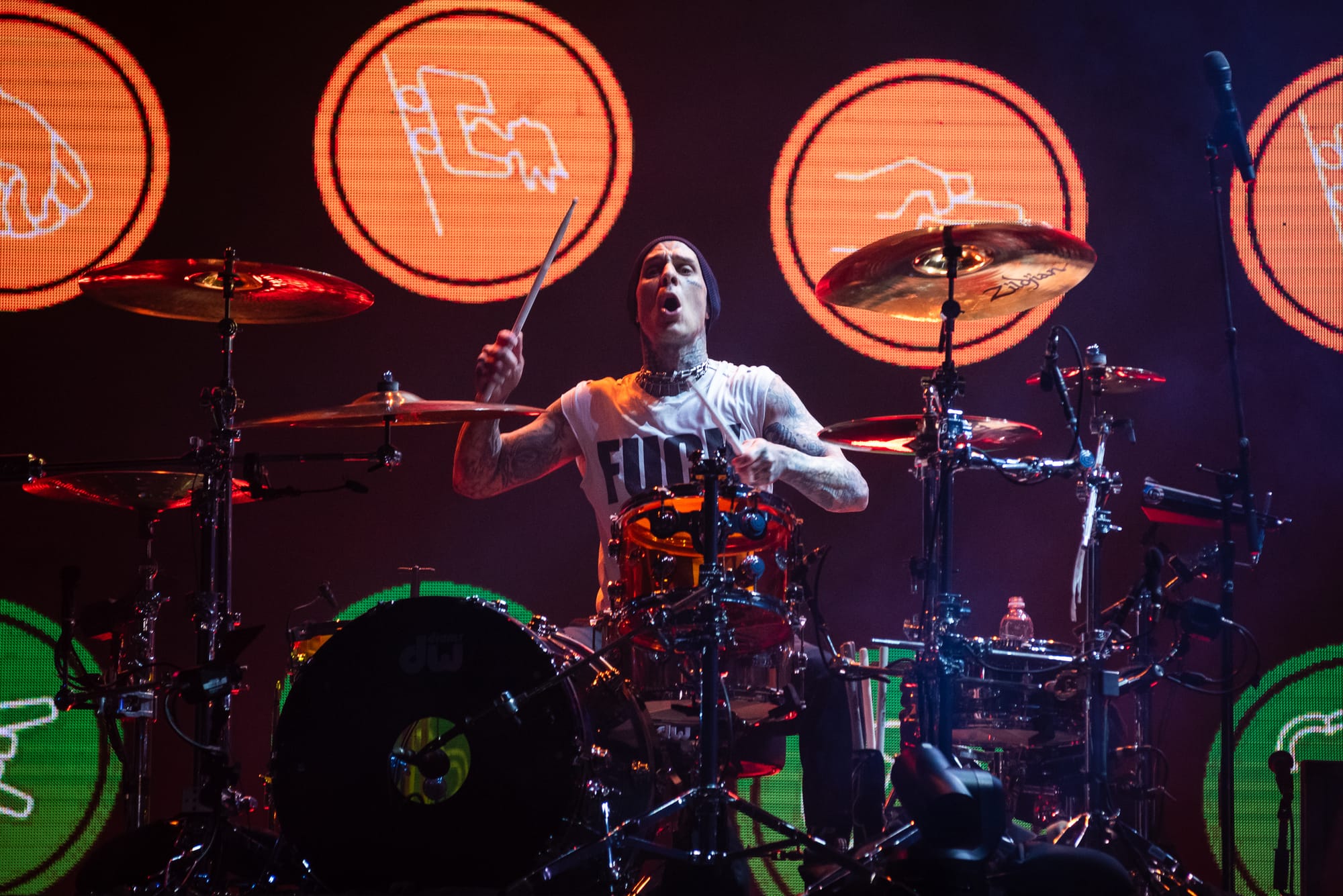 Blink-182's Travis Barker at Lollapalooza 2024 | PH: Alejandra Morasano
