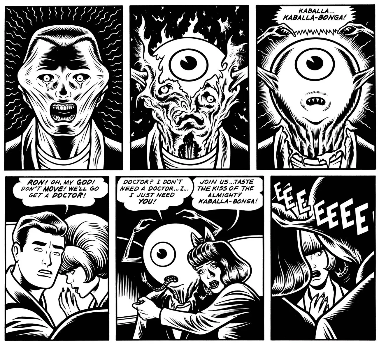 Algunas viñetas de Black Hole, de Charles Burns