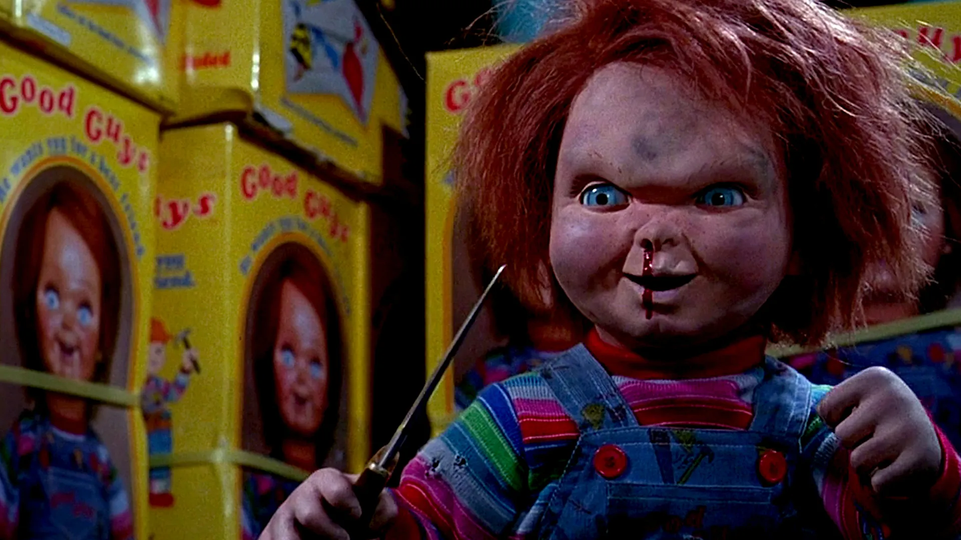 Charles Lee Ray reencarnado en Chucky en Child's Play (Holland, 1988)