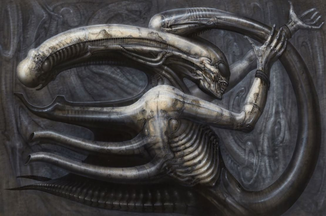 Dibujo orginal H.R. Giger del Xenomorfo