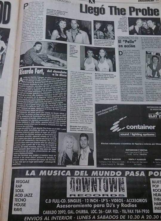 Perfil de Ricardo en la revista Generación X, tras la apertura de la disco