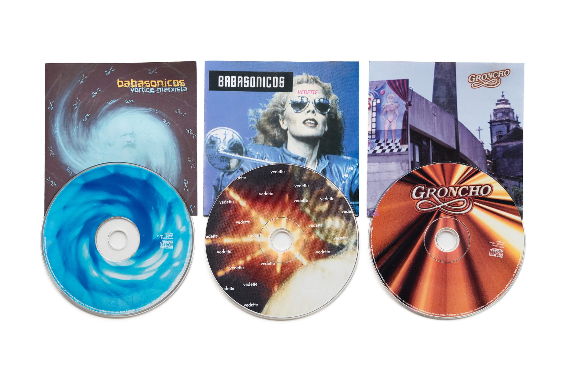 Booklets and discs for Vórtice marxista, Vedette and Groncho | Photo: Alejandra Morasano