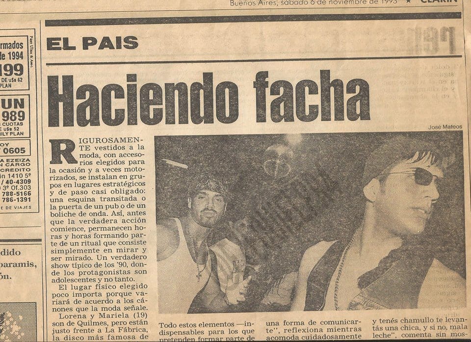 En 1995, Clarín destacaba a Ricardo y su look importado