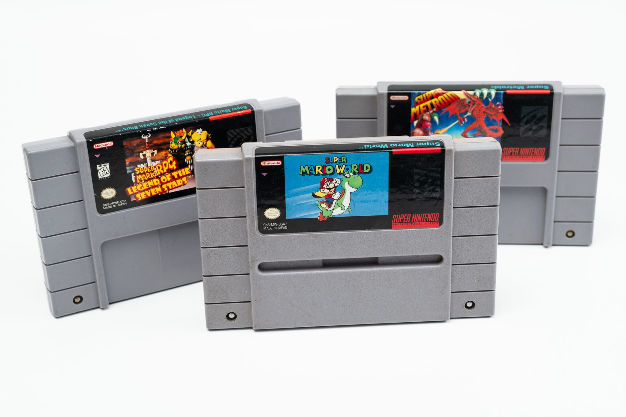 Super Mario RPG, Super Mario World y Super Metroid | Foto: Alejandra Morasano