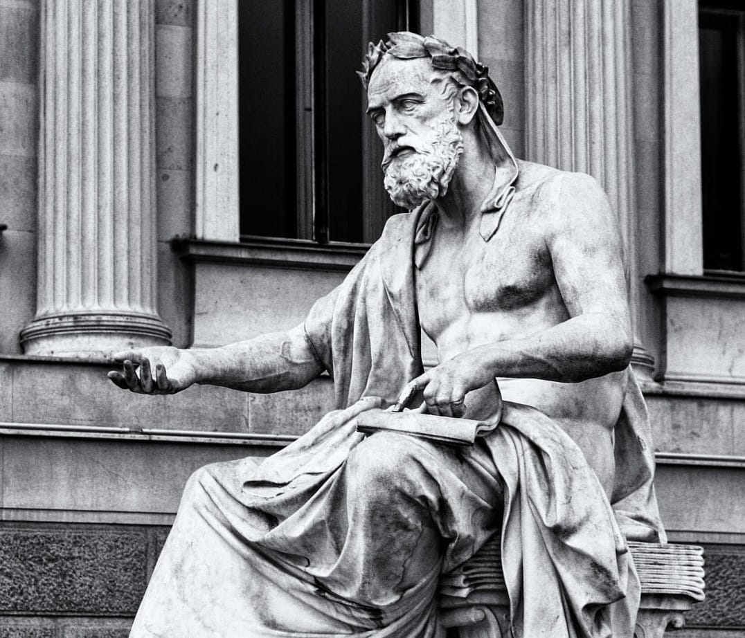 Estatua de Jenofonte en el Parlamento austríaco, en Viena