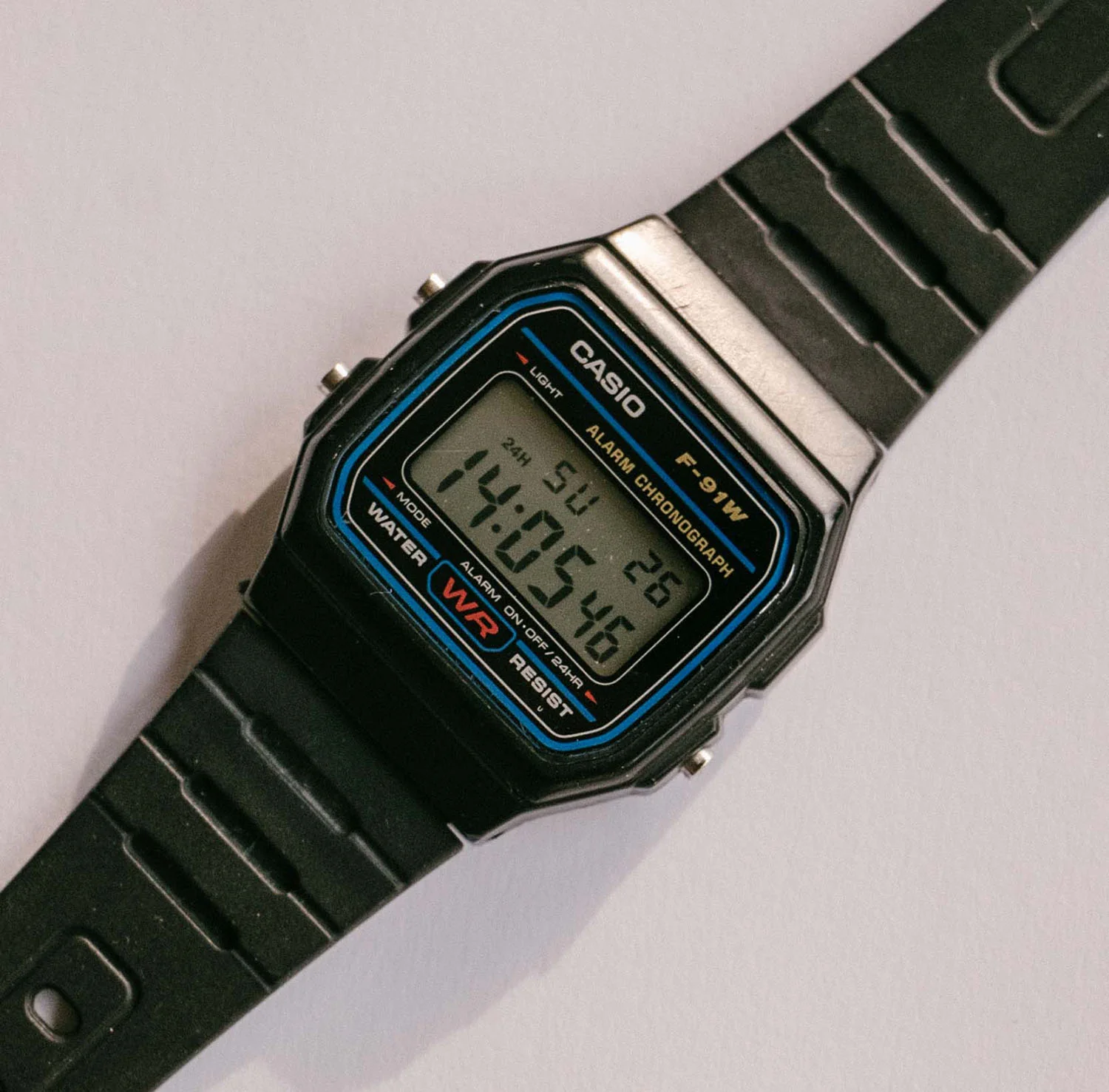 El clásico F-91W de Casio