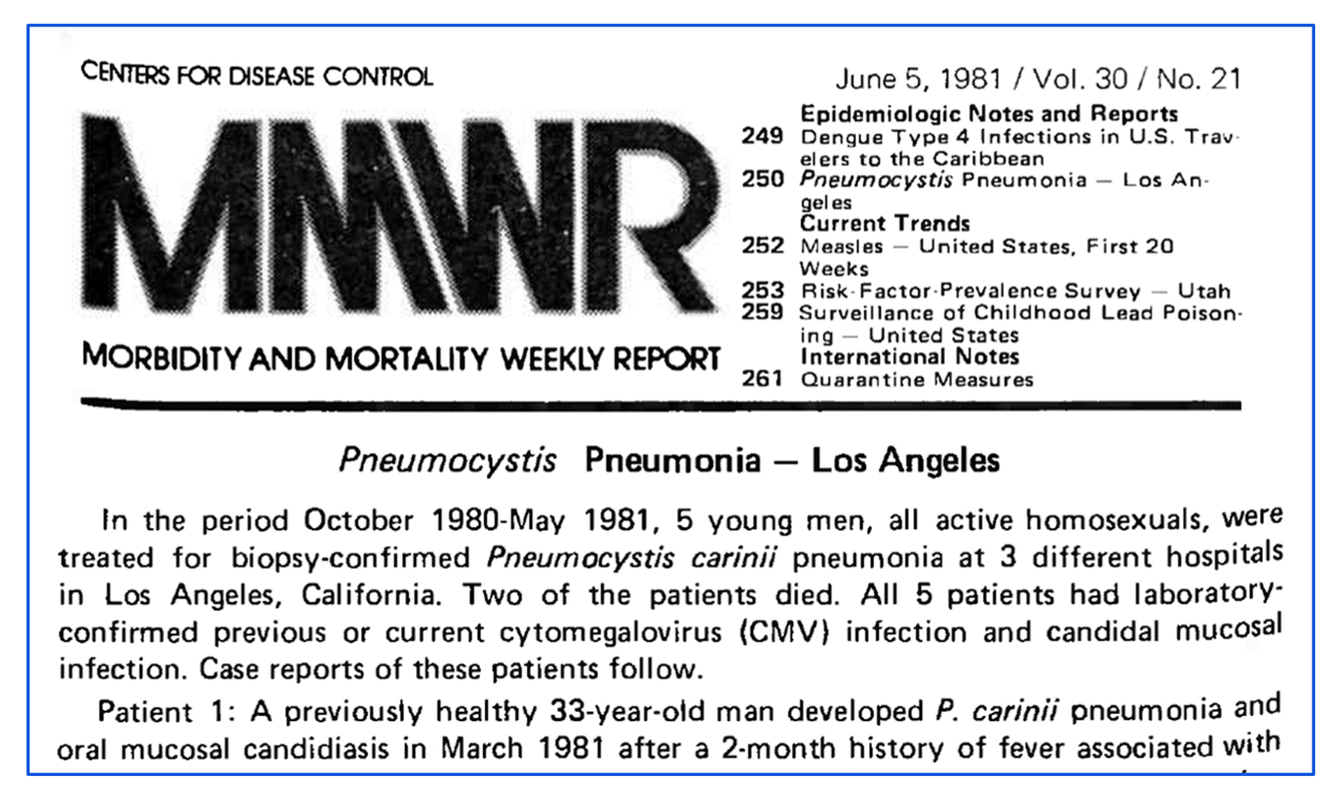 First-AIDS-Epidemic-newspaper-article-from-CDC-1981