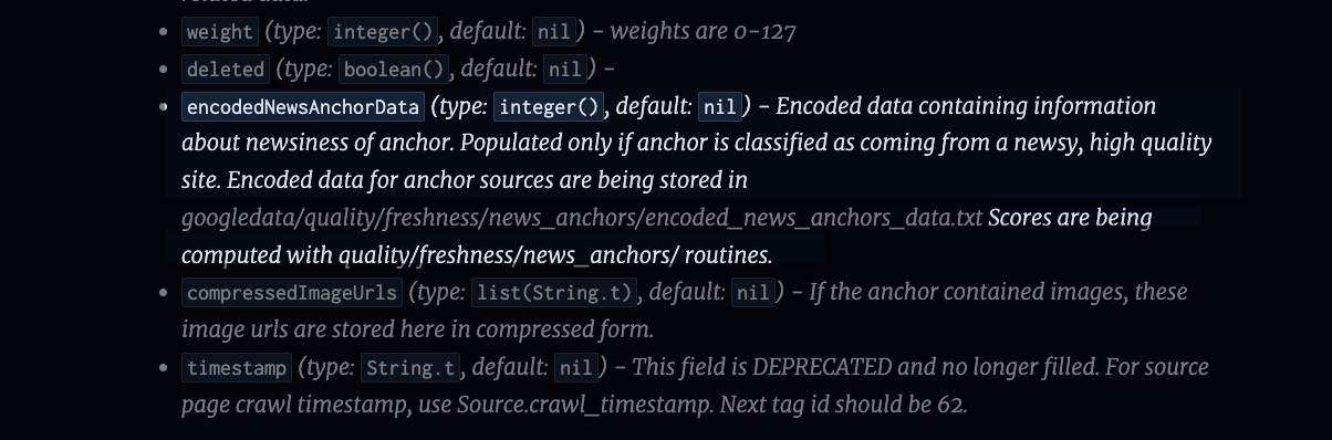 Google API docs for anchors.