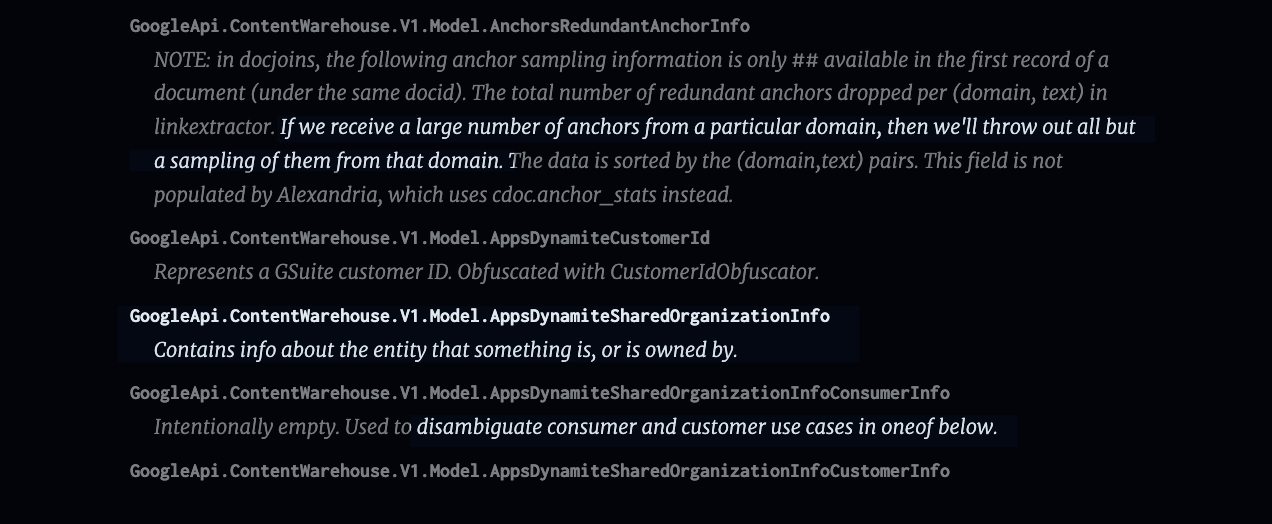 Google API docs for anchors.