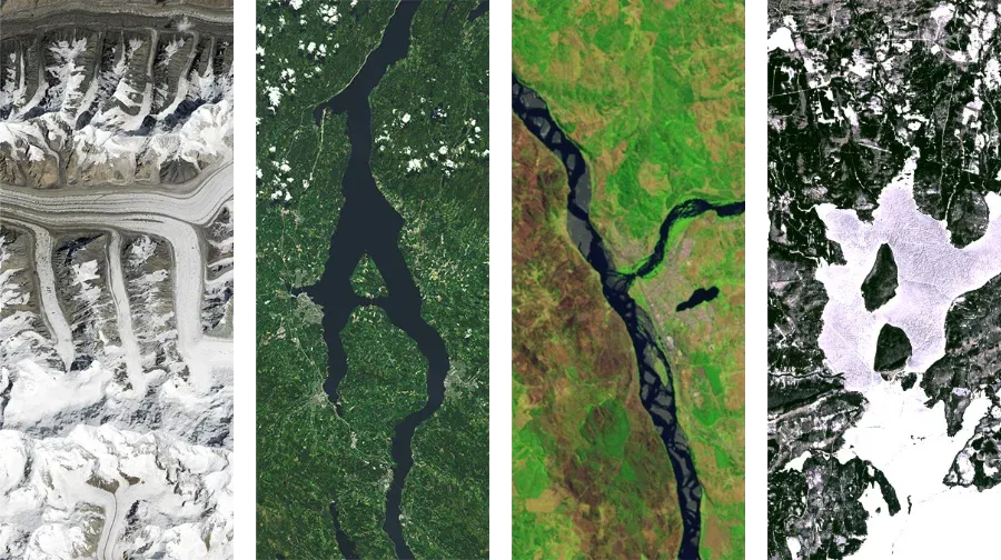 Words translated into NASA Landsat images