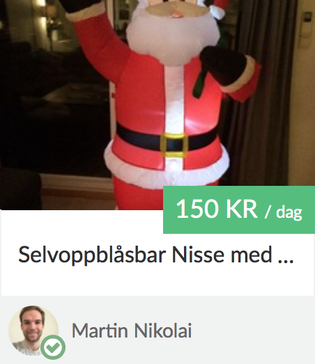 Selvoppblåsbar nisse