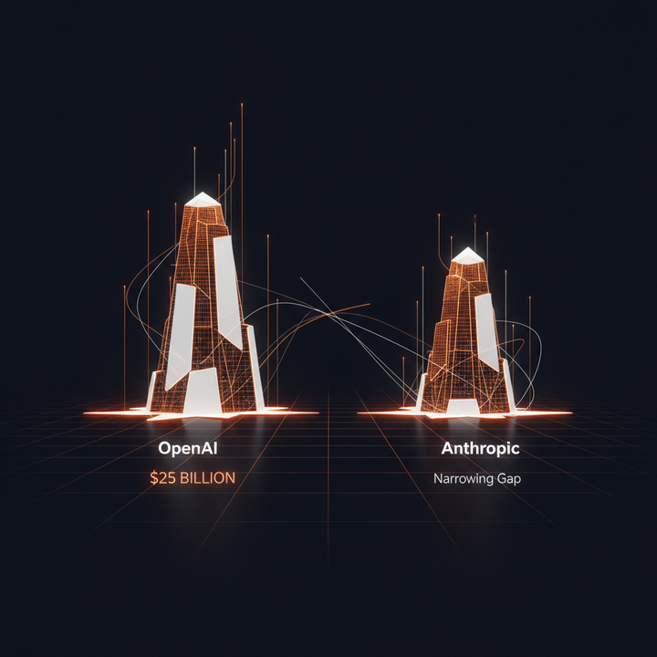 OpenAI Tops $25 Billion in Annualized Revenue as Anthropic Narrows Gap