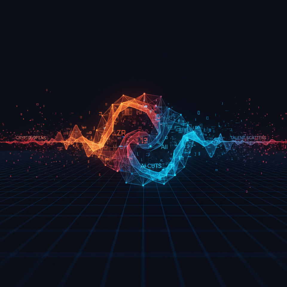 The Signal: Tech Giants Pivot: Crypto Opens, AI Cuts, Talent Scatters