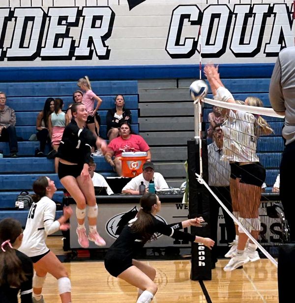 Varsity girls volleyball loses hotly contested match