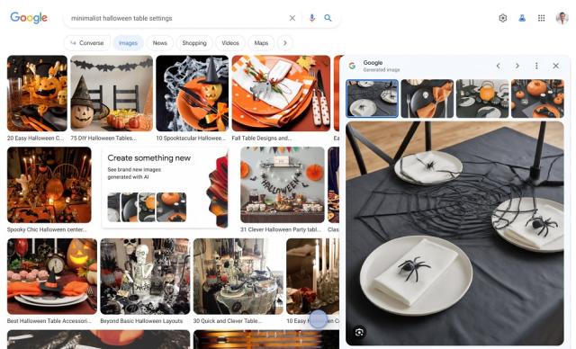 Esimerkki generatiivisesta tekoälystä Google-kuvahaussa