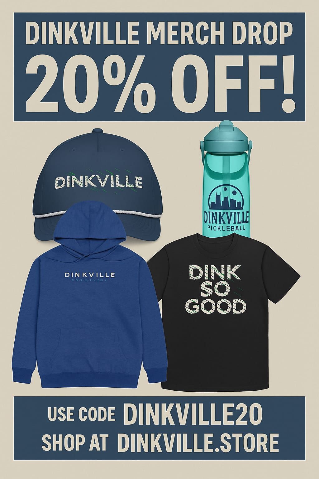 🔥 Dinkville Merch Drop – 20% Off!