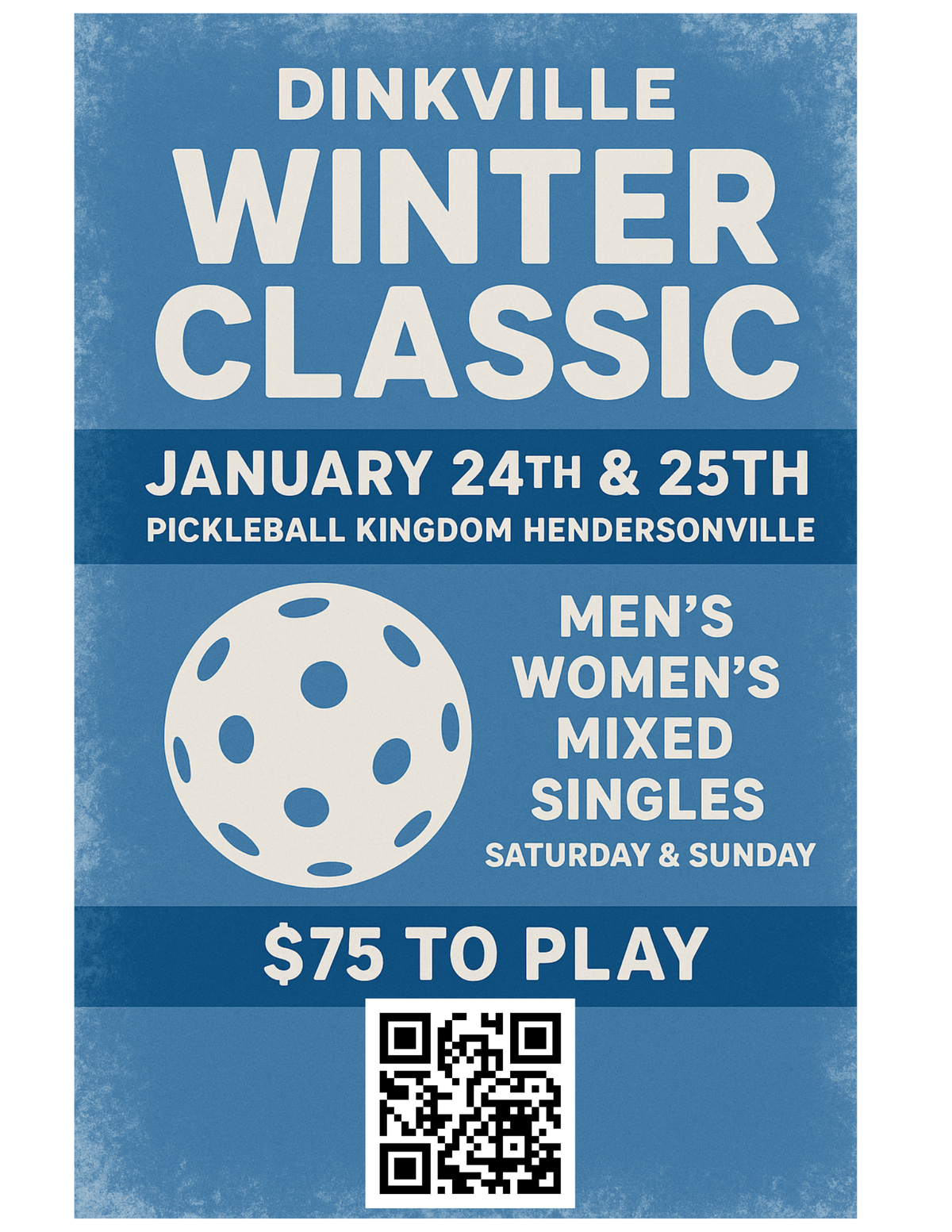 🔥 DINKVILLE WINTER CLASSIC January 24th & 25th • Pickleball Kingdom Hendersonville