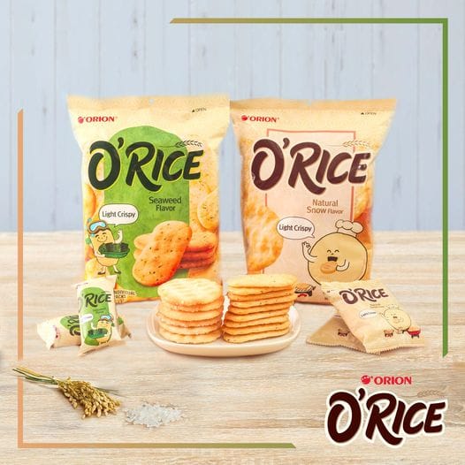 Delfi Orion Krekers Rice O'Rice O Rice Orice Seaweed Crackers Rice | Shopee Singapore