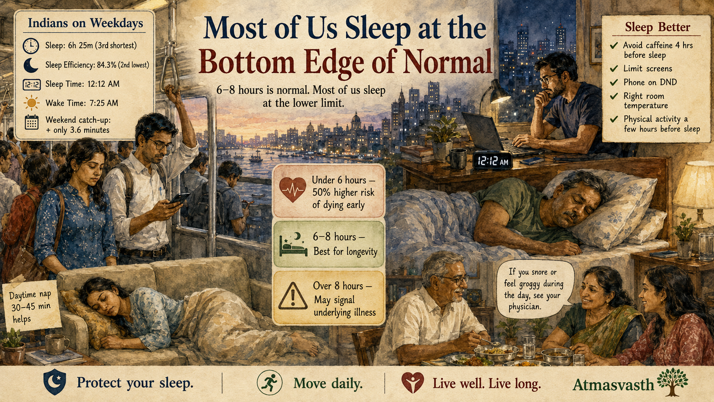 Most of Us Sleep at the Bottom Edge of Normal
