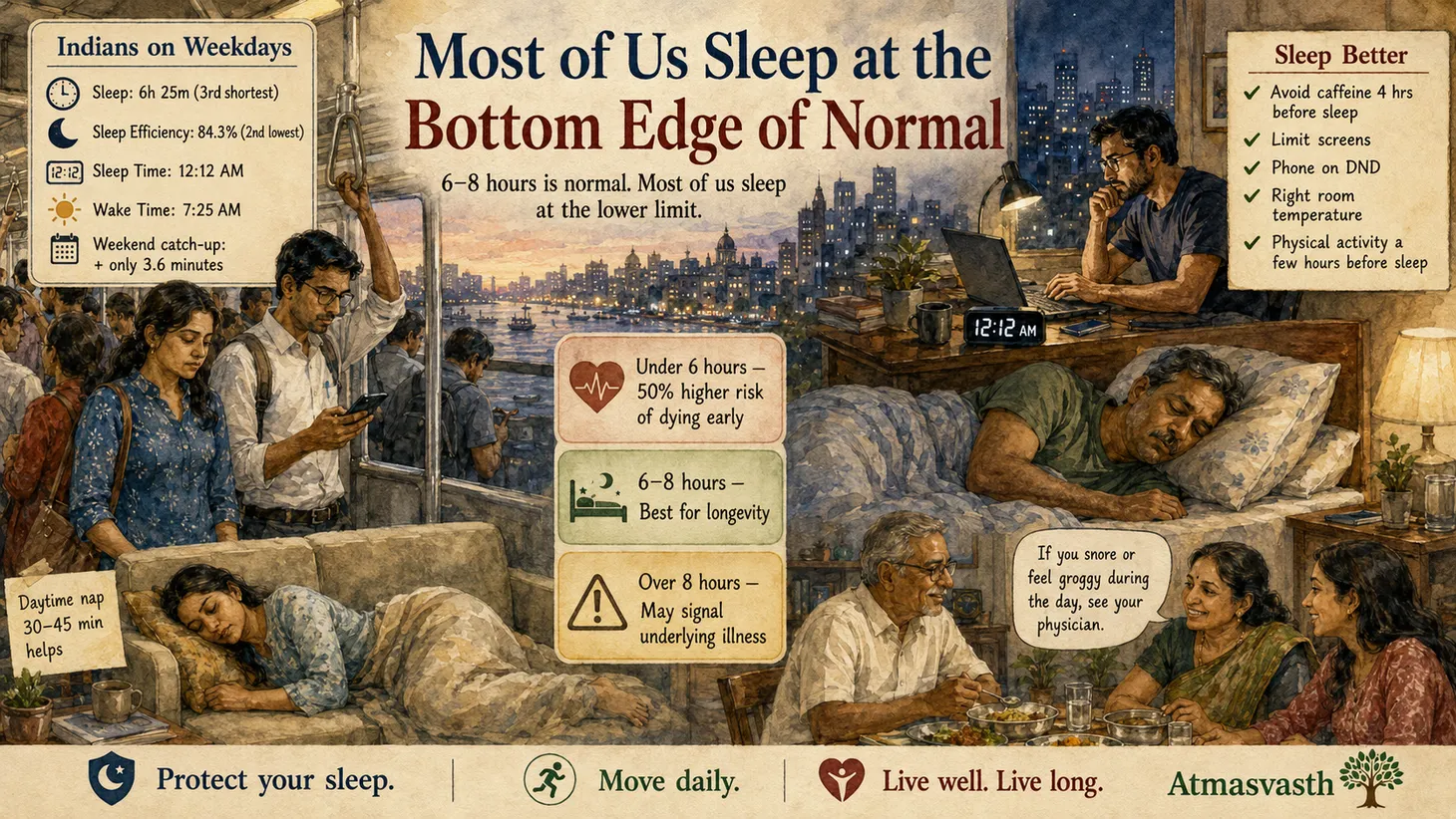 Most of Us Sleep at the Bottom Edge of Normal