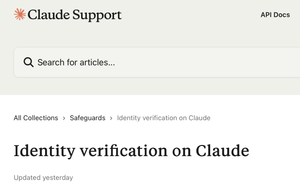 Claude 引入身份验证机制，一些用户已被要求提供信息