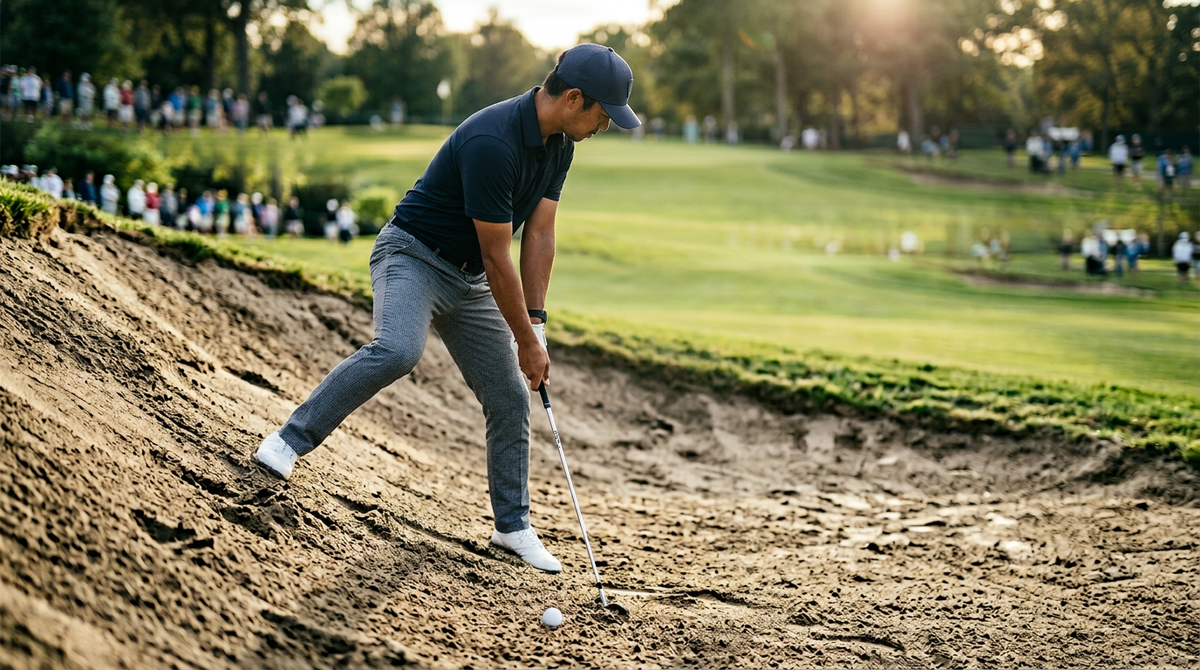 バンカー左足下がりの打ち方｜傾斜攻略Q&A