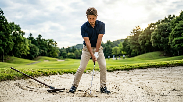 バンカーの足場・ならし・ペナルティ判断ガイド