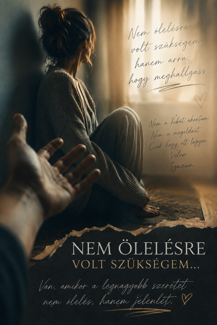 Nem ölelésre volt szükségem...