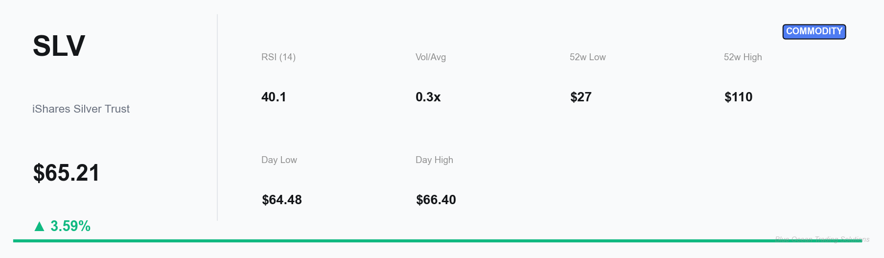 SLV Key Metrics Dashboard