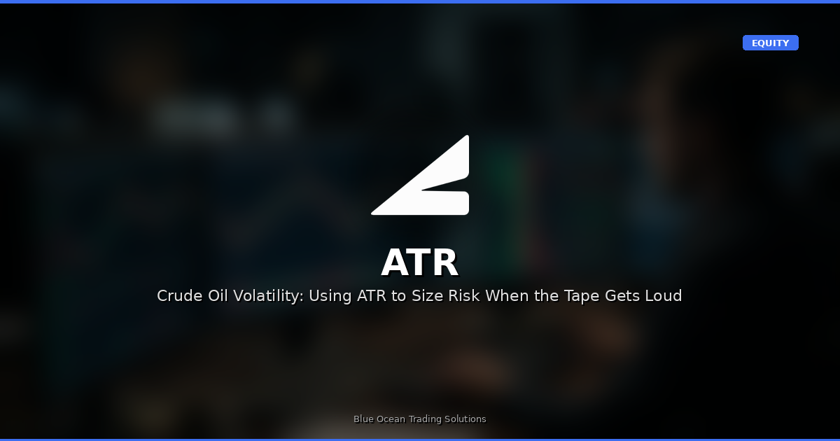 Crude Oil Volatility: Using ATR to Size Risk When the Tape Gets Loud