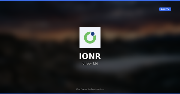IONR – Technical Market Research