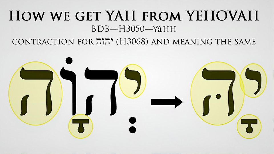 How do we get Yah from YehovAH?