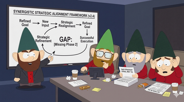 Abstract geometric shapes in purple and magenta hues representing a unified strategic direction in a dark, professional setting.