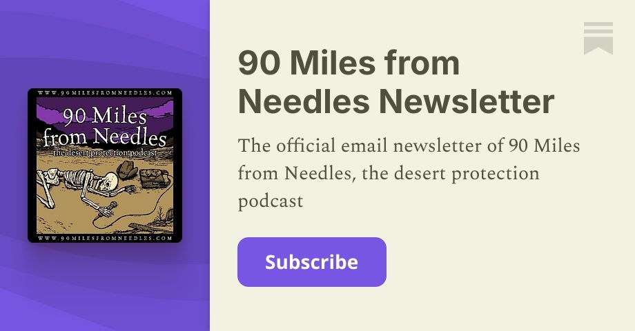 90 Miles from Needles newsletter is moving!